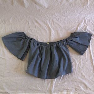 Codigo Women’s Denim Look Off The Shoulder Top